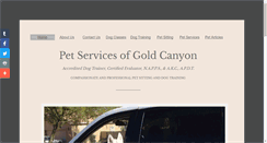 Desktop Screenshot of petservicesofgoldcanyon.com