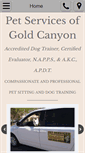 Mobile Screenshot of petservicesofgoldcanyon.com