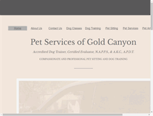 Tablet Screenshot of petservicesofgoldcanyon.com